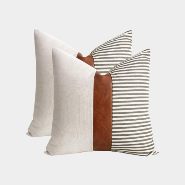 Cygnus - Farmhouse Style Linen Throw Pillow Covers