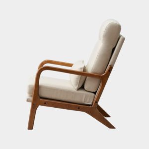 Karl Home – High Back Accent Chair with Solid Wood Frame