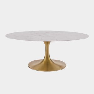 Modway – Lippa Oval Artificial Marble Coffee Table