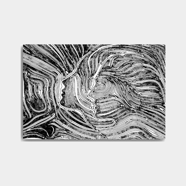 Startonight - Black and White Abstract Woman Canvas Wall Art