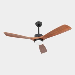 Wisful – 56 Inch Solid Wood Ceiling Fan with Lights and Remote Control
