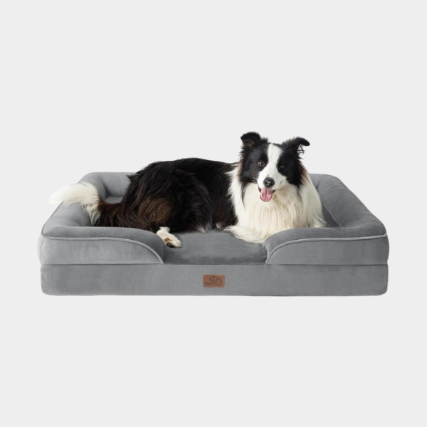 Bedsure - Orthopedic Washable Pet Bed with Supportive Foam and Removable Cover