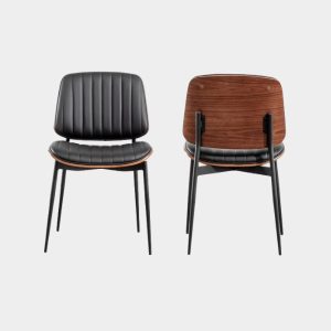 Lunling – Mid Century Modern Retro Dining Chairs Set of 2