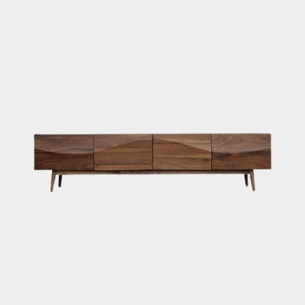 Povision – Wave Design Solid Wood TV Stand