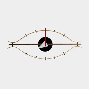 Shisedeco – Eye Shaped Mid Century Modern Silent Wall Clock