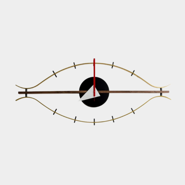 Shisedeco - Eye Shaped Mid Century Modern Silent Wall Clock