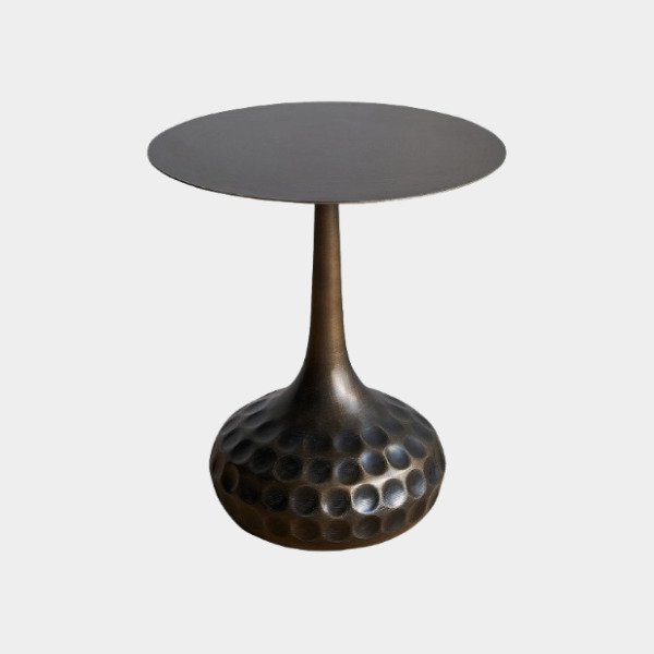 Way2Furn - Modern Pedestal Metal Accent Table