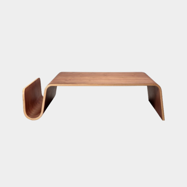 Yumeige – Curved Walnut Plywood Coffee Table